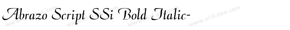 Abrazo Script SSi Bold Italic字体转换